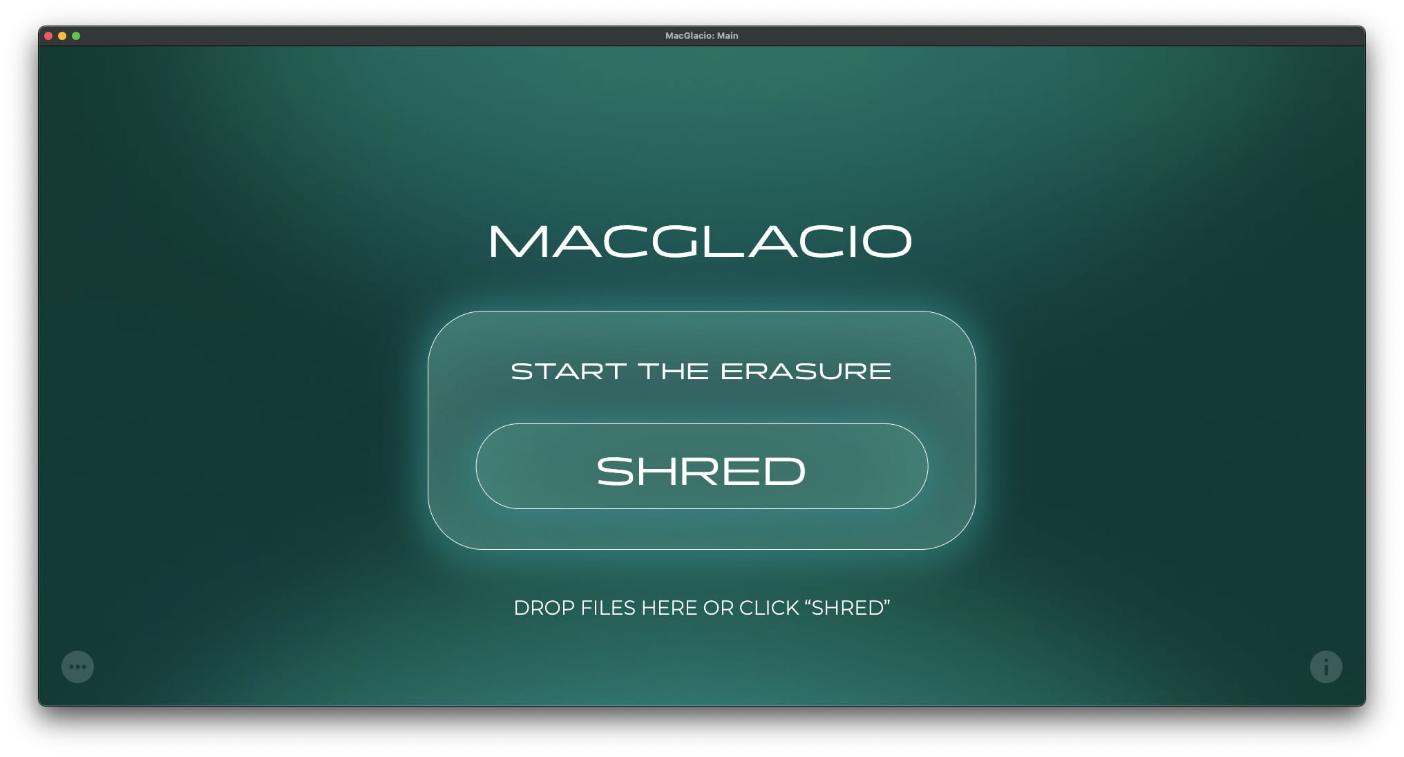 Screenshot of MacGlacio's main window