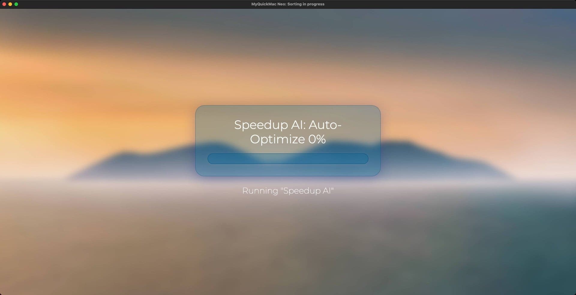 Screenshot of a scan, running Speedup AI in MyQuickMac Neo