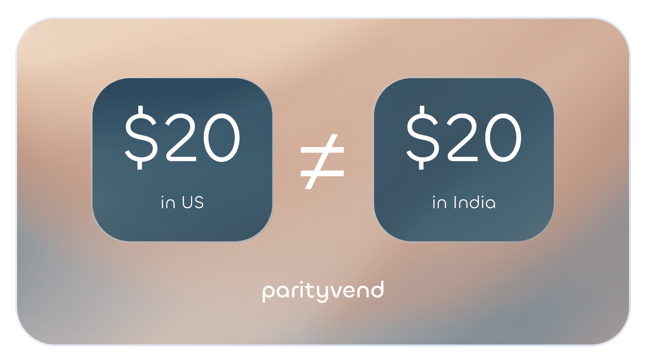 Having the same amount of money in two countries doesn't always mean you can buy the same amount of goods.