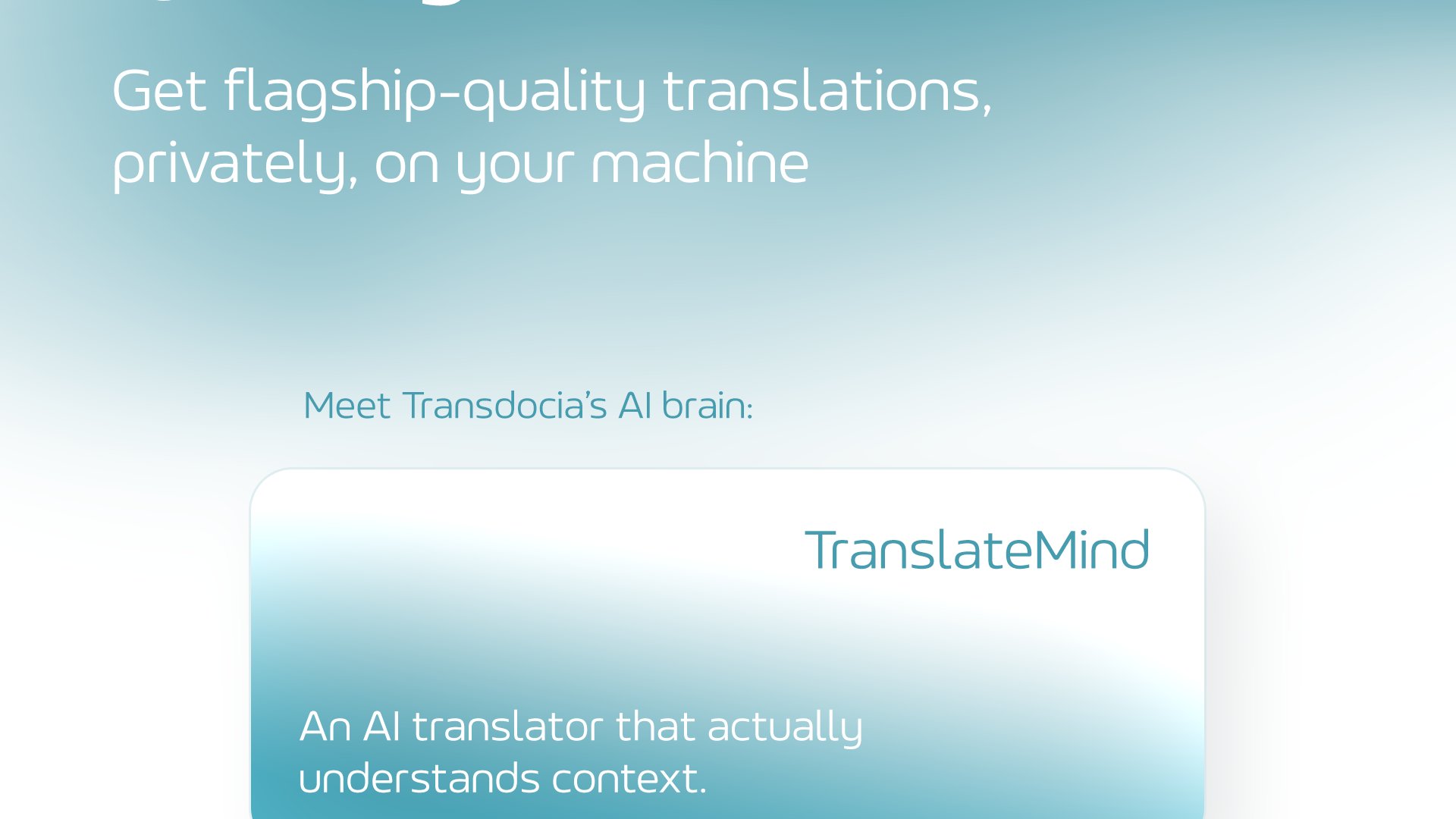 Your data always stays offline, secure, and under your absolute control.