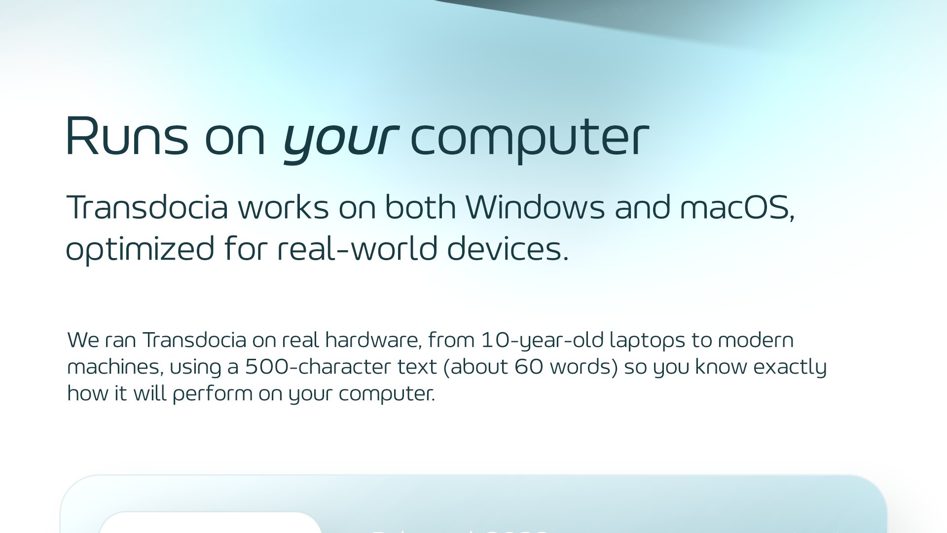 Example two: Source text in English translated by Transdocia into German.